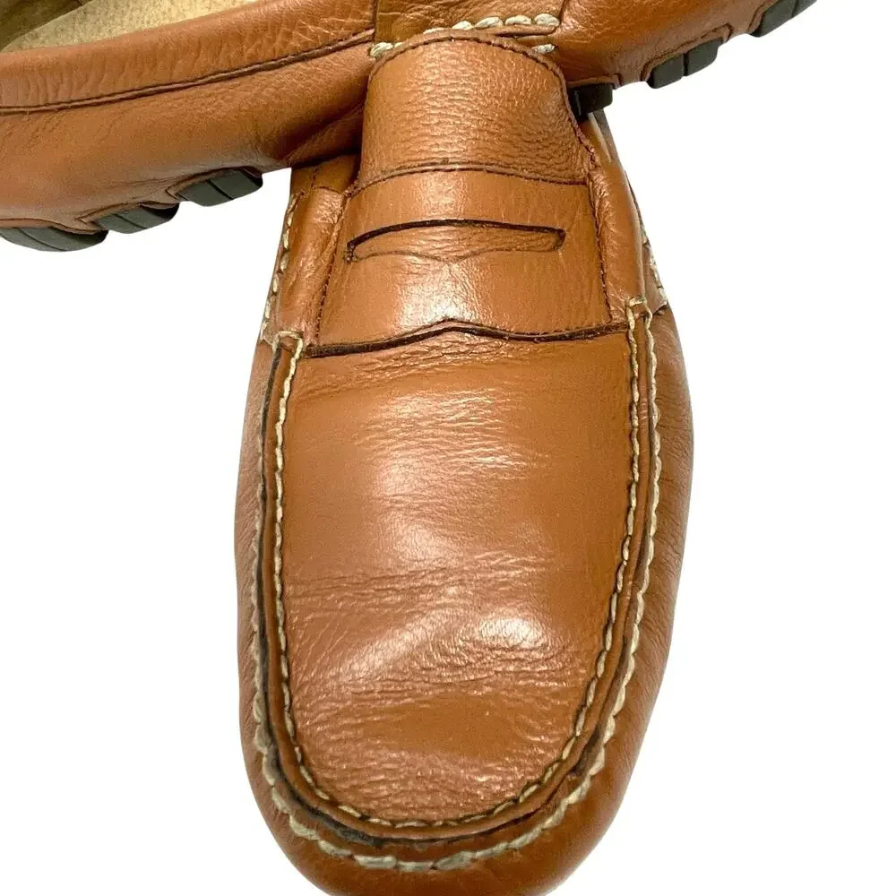 Polo Ralph Lauren Arkley Penny Driving Loafers Men’s Size 12D Tan Leather EUC